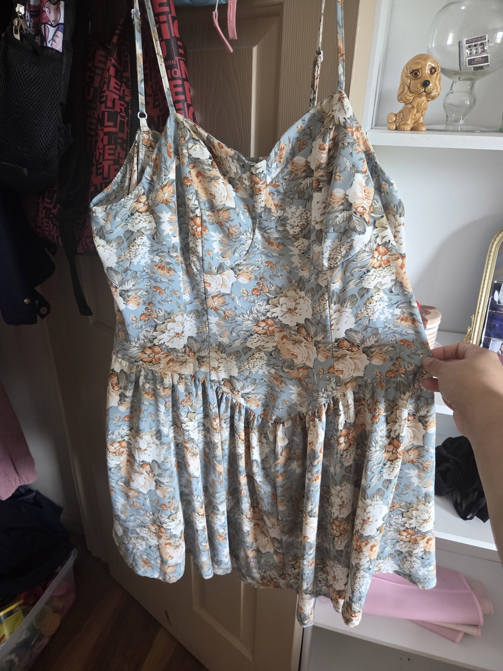 Floral Spaghetti-Strap Corset Style Dress